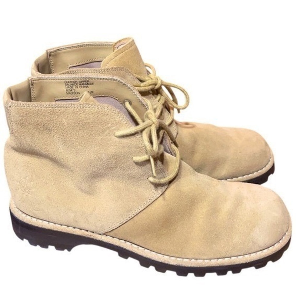 Madison Tan Suede Chukka Desert Boots Lug Sole Lace Up 6.5‎